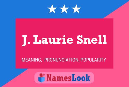 Постер имени J. Laurie Snell