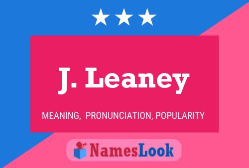 Постер имени J. Leaney