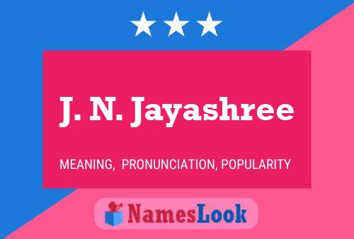 Постер имени J. N. Jayashree