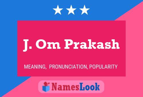 Постер имени J. Om Prakash