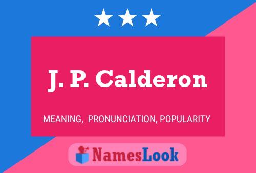 Постер имени J. P. Calderon