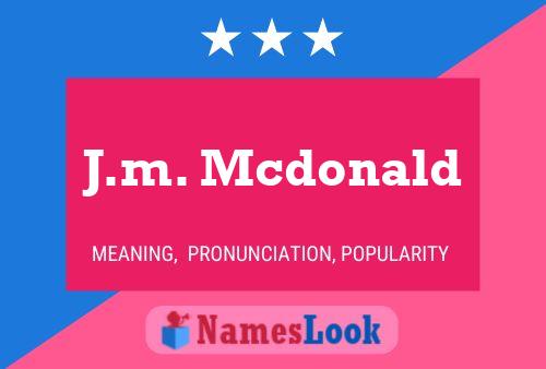 Постер имени J.m. Mcdonald