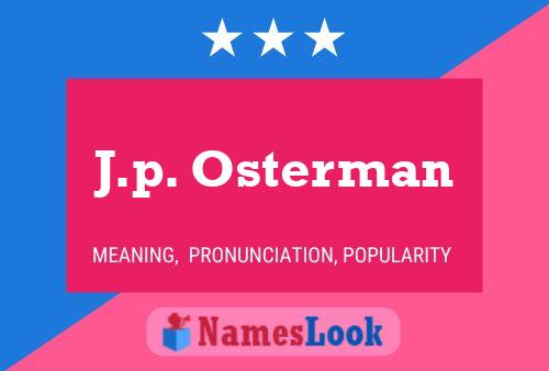 Постер имени J.p. Osterman