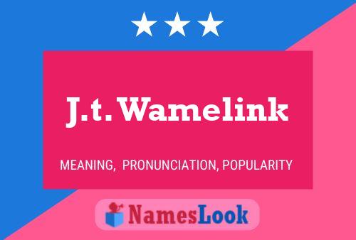 Постер имени J.t. Wamelink