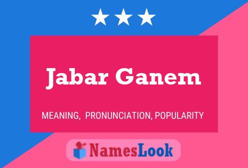 Постер имени Jabar Ganem