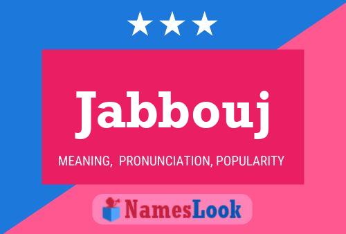 Постер имени Jabbouj