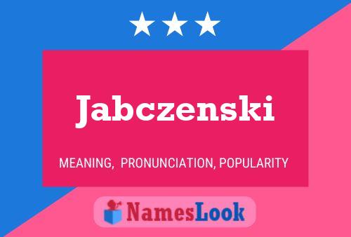 Постер имени Jabczenski