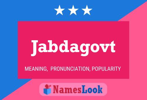 Постер имени Jabdagovt