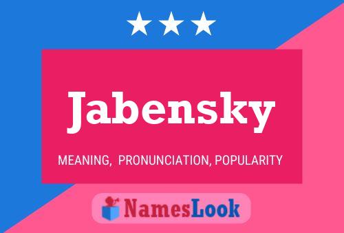 Постер имени Jabensky