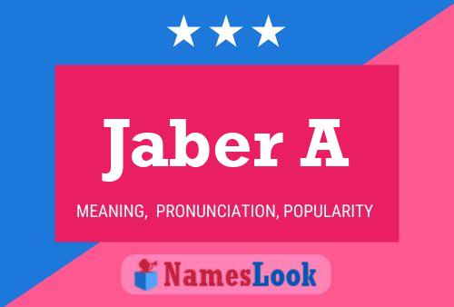 Постер имени Jaber A