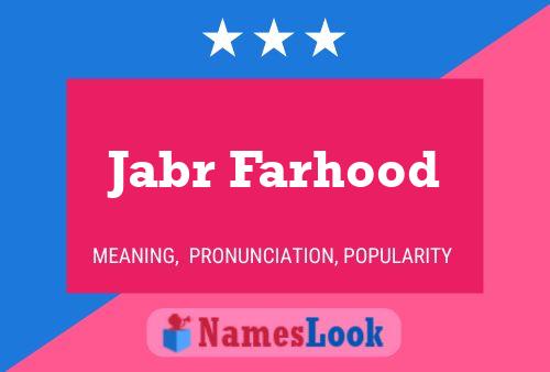 Постер имени Jabr Farhood