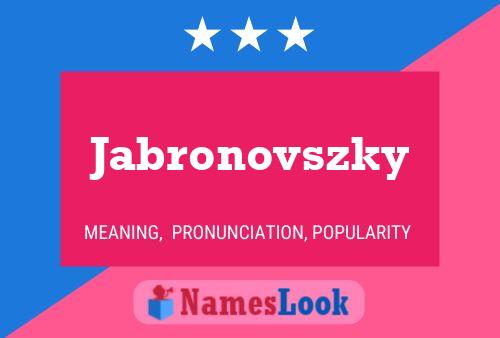 Постер имени Jabronovszky