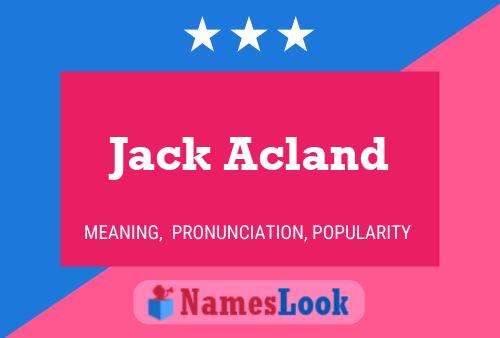 Постер имени Jack Acland