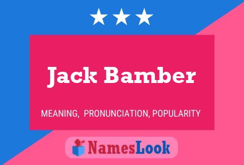 Постер имени Jack Bamber