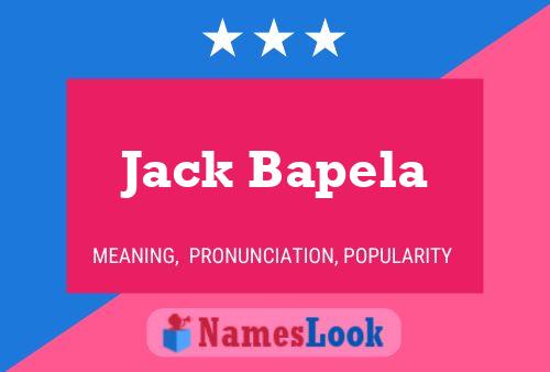 Постер имени Jack Bapela