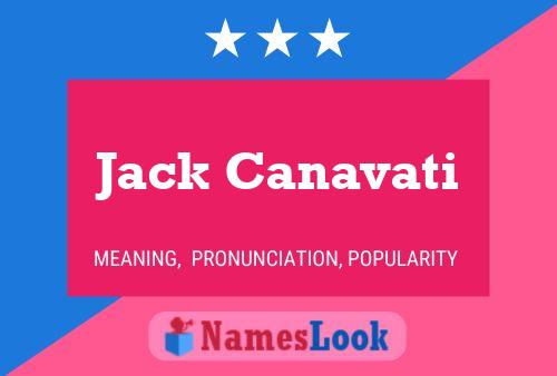 Постер имени Jack Canavati