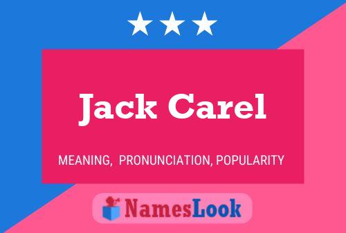 Постер имени Jack Carel