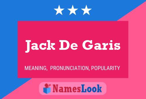 Постер имени Jack De Garis