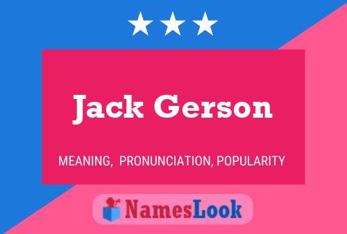 Постер имени Jack Gerson