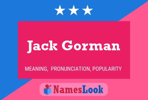 Постер имени Jack Gorman