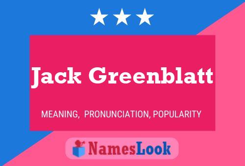 Постер имени Jack Greenblatt