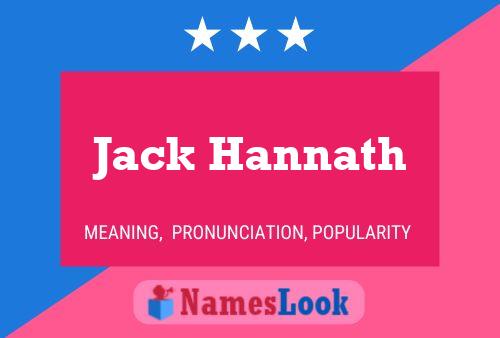 Постер имени Jack Hannath