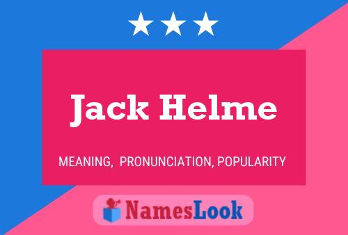 Постер имени Jack Helme