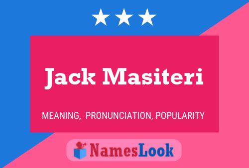 Постер имени Jack Masiteri