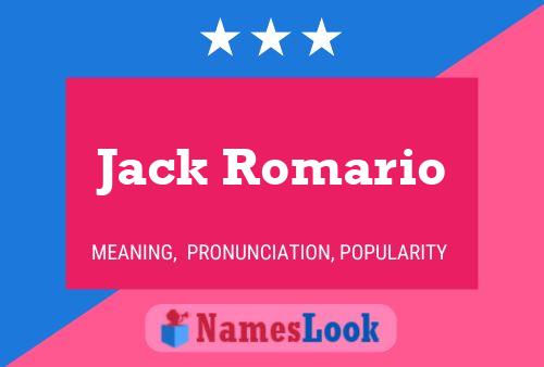 Постер имени Jack Romario