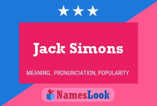 Постер имени Jack Simons