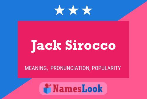 Постер имени Jack Sirocco