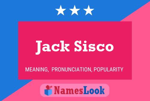 Постер имени Jack Sisco