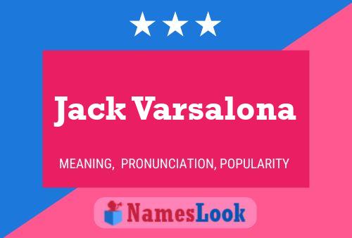 Постер имени Jack Varsalona