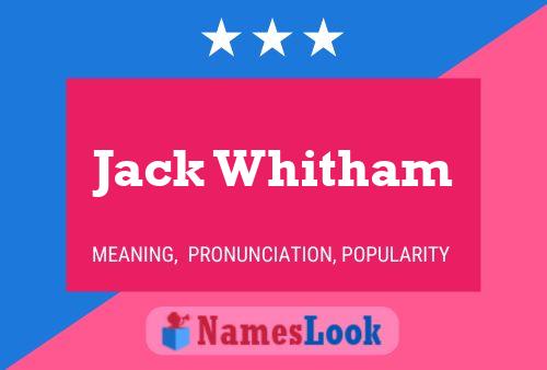 Постер имени Jack Whitham