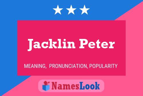 Постер имени Jacklin Peter