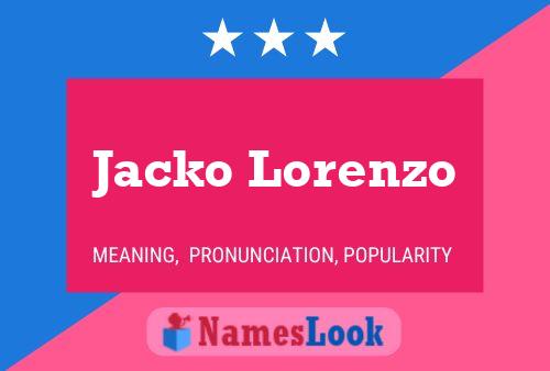 Постер имени Jacko Lorenzo