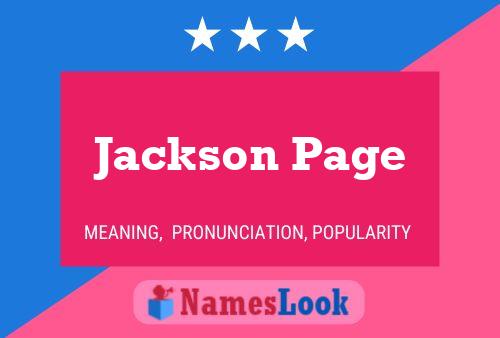 Постер имени Jackson Page