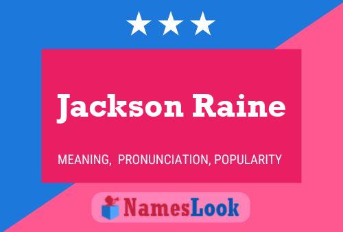 Постер имени Jackson Raine