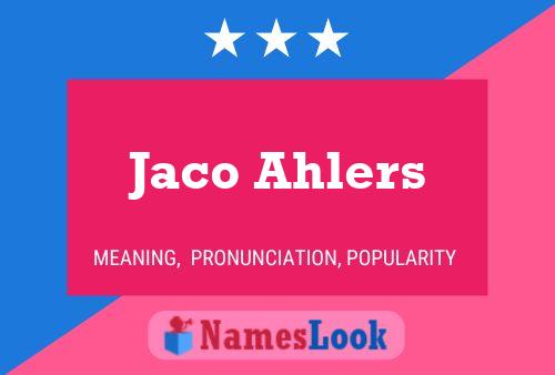 Постер имени Jaco Ahlers