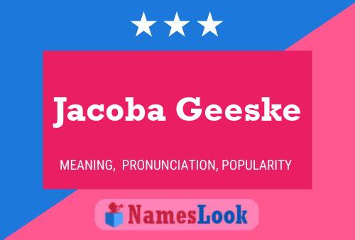 Постер имени Jacoba Geeske