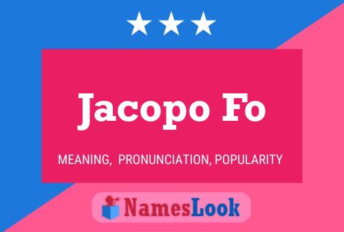 Постер имени Jacopo Fo