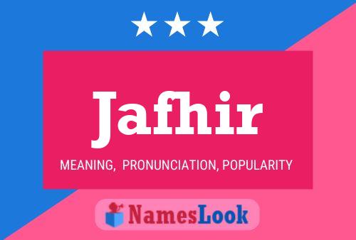 Постер имени Jafhir