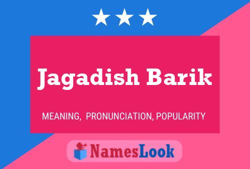 Постер имени Jagadish Barik