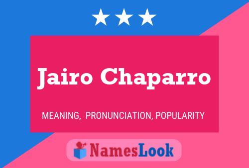 Постер имени Jairo Chaparro