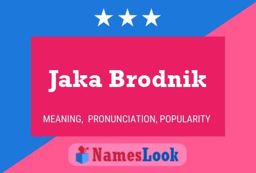 Постер имени Jaka Brodnik