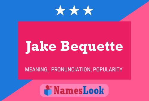 Постер имени Jake Bequette