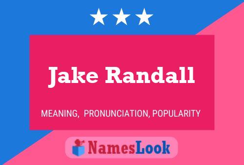 Постер имени Jake Randall