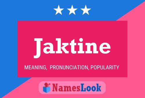 Постер имени Jaktine