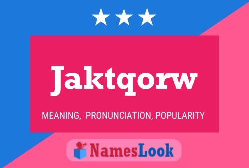 Постер имени Jaktqorw