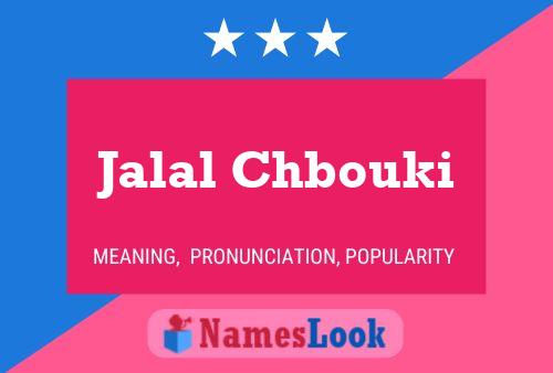 Постер имени Jalal Chbouki